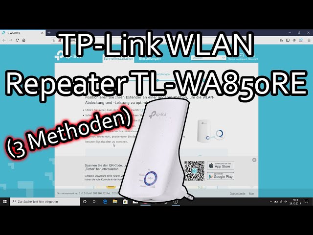 TP-Link WLAN Repeater einrichten und verbinden (TL WA850RE)