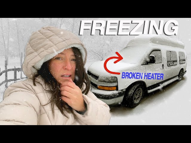 Winter Storm in a Van and my Heater DIED!! | Living the Van Life