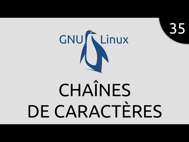 GNU/Linux #35 - chaînes de caractères