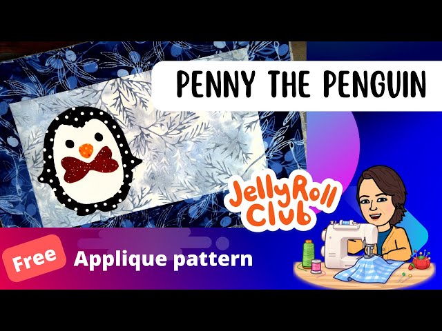 Penny Penguin ***Free Applique Pattern***