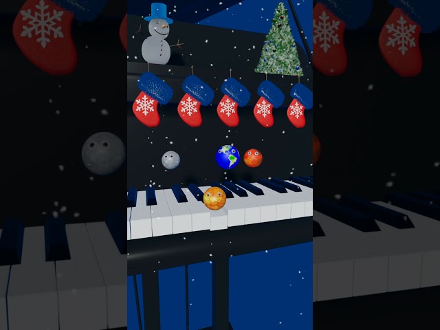 🎵 Jingle Bells 🎵 song from Planets 🪐 | Easy Piano Tutorial | How to play Jingle Bells Piano Song