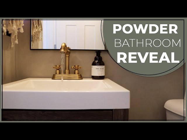 Powder Bathroom Makeover || Small Powder Bathroom Reveal