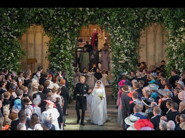 The Royal Wedding: The Duke and Duchess of Sussex process through St George's Chapel