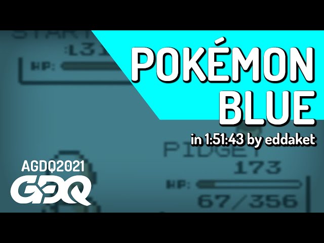 Pokémon Blue by eddaket in 1:51:43 - Awesome Games Done Quick 2021 Online