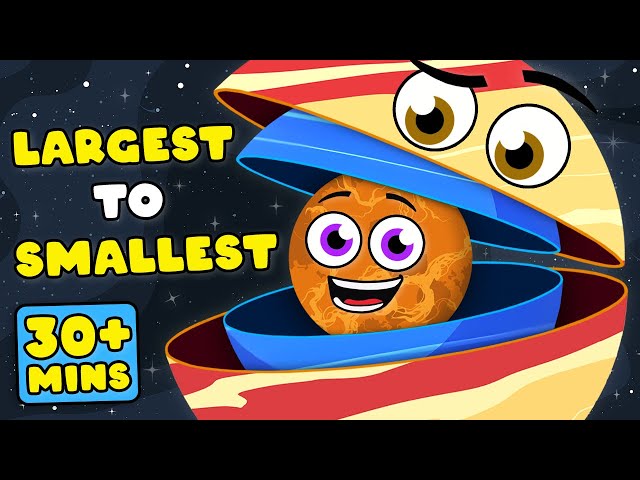Solar System Planets From BIGGEST To SMALLEST! | Planet Sizes For Kids | KLT