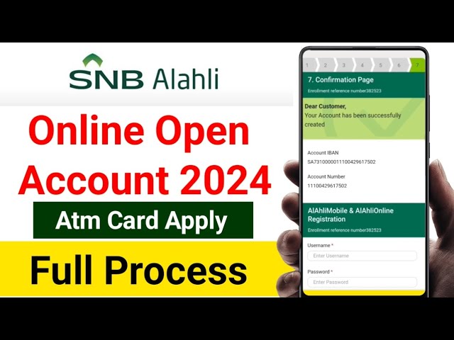 Snb bank online account opening | alahli bank account kaise open kare | Snb account atm card 2024