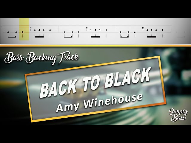 Back To Black - Amy Winehouse (Bass Backing Track) (No bass) (Simply Bass)