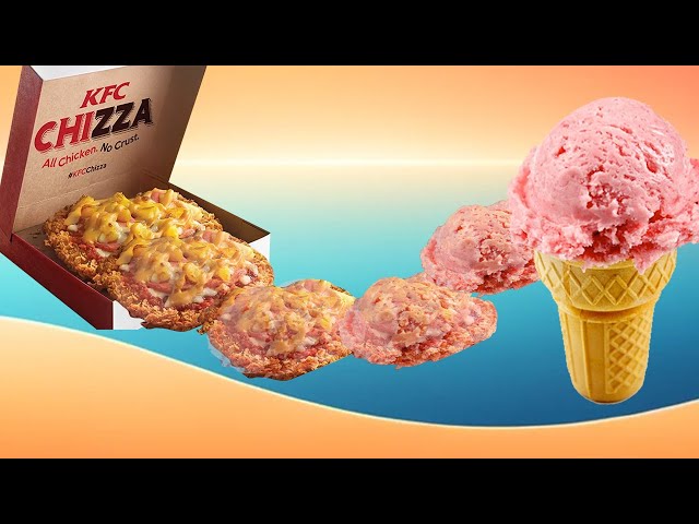 Turning the KFC Chizza & Other Fast Food Into Ice Cream!