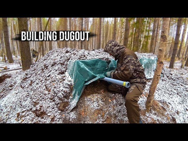 I am building a dugout in harsh weather conditions. Ventilation. Sawing boards. Part 11.
