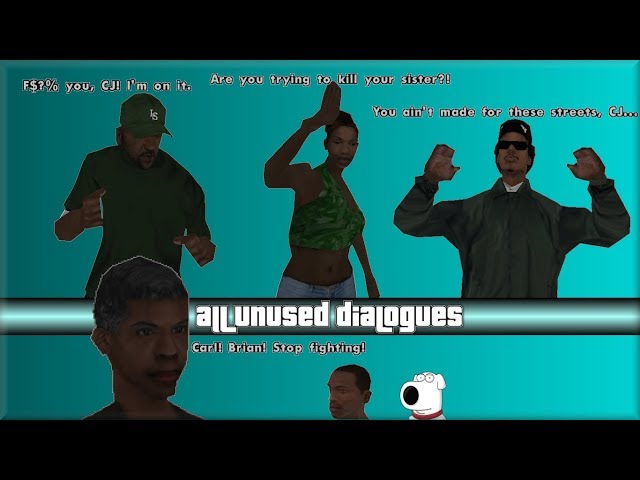 GTA San Andreas - All Unused Dialogues (Part 1)