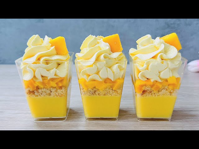Mango Dessert Cups. No bake dessert that will melt in your mouth. Easy and Yummy.