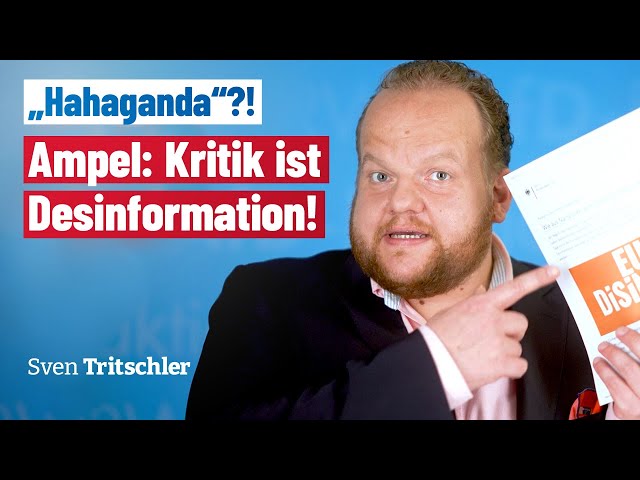 Bizarres Desinformationsportal der Regierung! – Sven Tritschler (AfD)