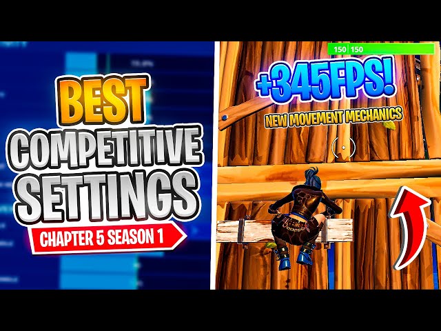 The BEST Competitive Settings in Fortnite CHAPTER 5! 🔧 (MAX FPS Boost + 0 Input Delay)