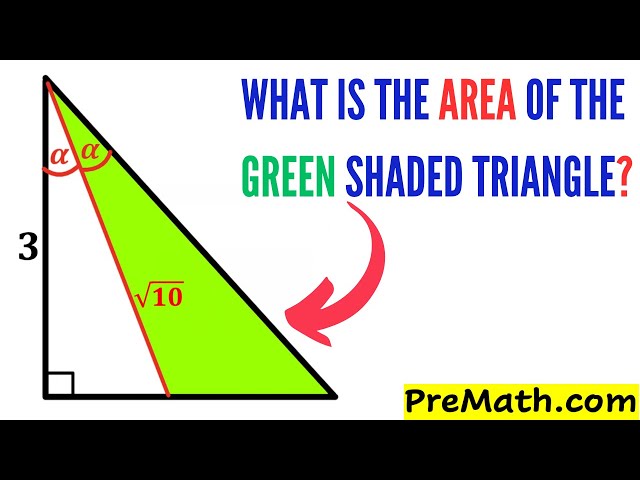 Can you find area of the Green shaded triangle? | #math #maths #geometry