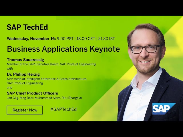 SAP TechEd in 2022: Business Applications Keynote