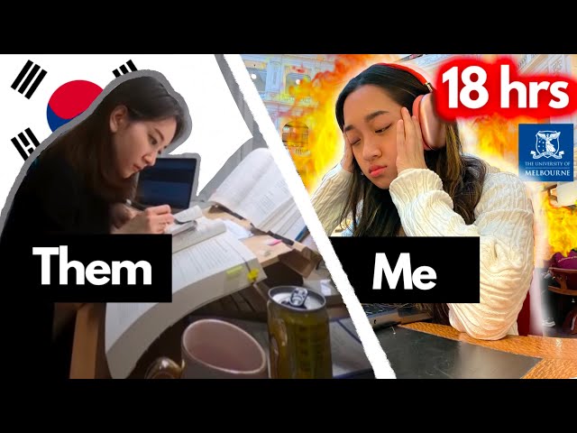 18 hours studying?? Trying KOREAN high school students 18 hour study routine 🔥 (help)