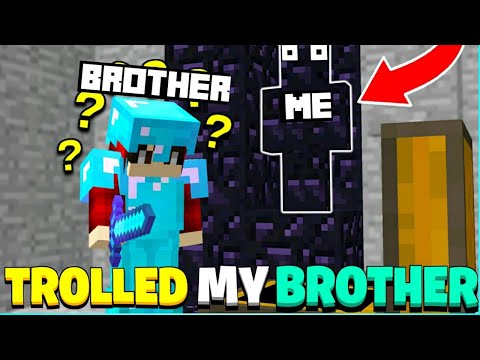 *TROLLING MY YOUNGER BROTHER IN MINECRAFT | HINDI GAMEPLAY
