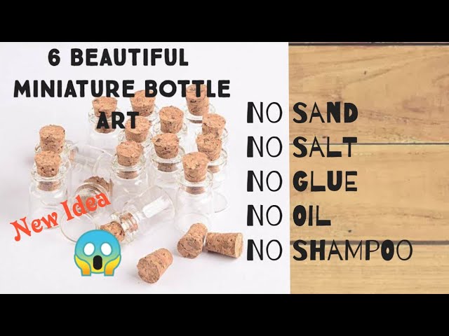 DIY | 6 Simple And Easy Colorful Miniature Bottle Art | DIY Bottle Miniature | My World Easy Craft.