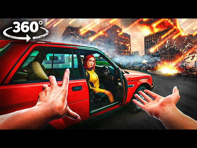 360° PARKOUR ROOFTOP ESCAPE From Meteor Shower To Collapsing Subway VR 360 Video 4k ultra hd