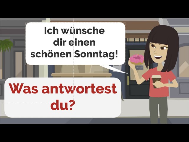 Deutsch lernen: Alltagsdeutsch, Antwort auf Wünsche. Leben in Deutschland Höflichkeit Umgangssprache