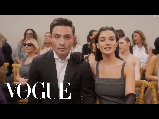 Amy Jackson & Ed Westwick si preparano per lo show di Alberta Ferretti | Vogue Italia