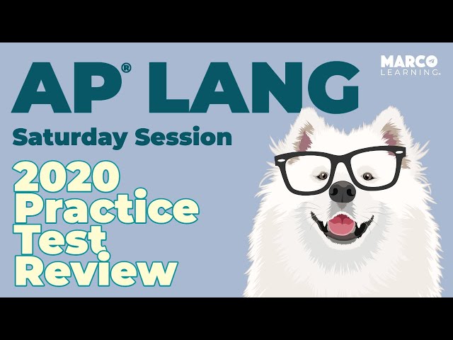 AP English Language 2020 Practice Test Review with John Moscatiello
