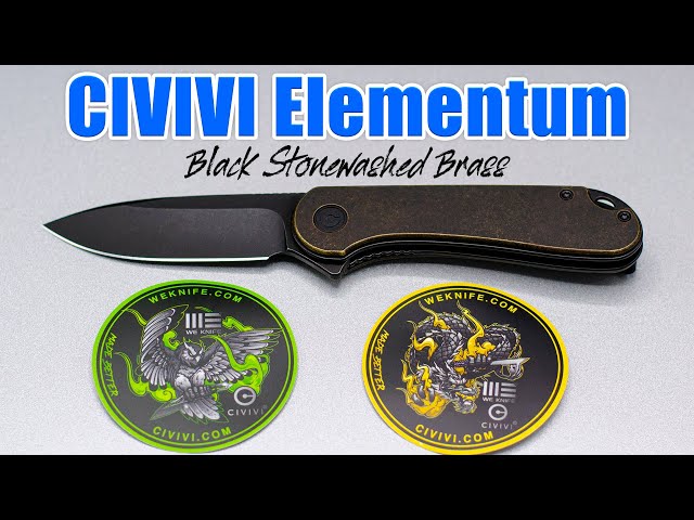 CIVIVI Elementum Brass Stonewash [BladeHQ Exclusive] + Ebony Handle | Overview & Impressions