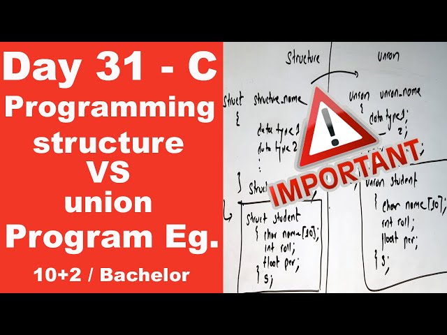 Structure VS Union in C with program example || Day 31 || Readersnepal