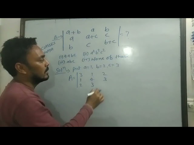 determinant for class 12th short trick