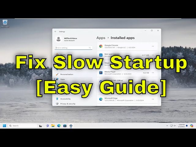 How to Fix Startup Time Extremely Slow on Windows 11 [Complete Guide]