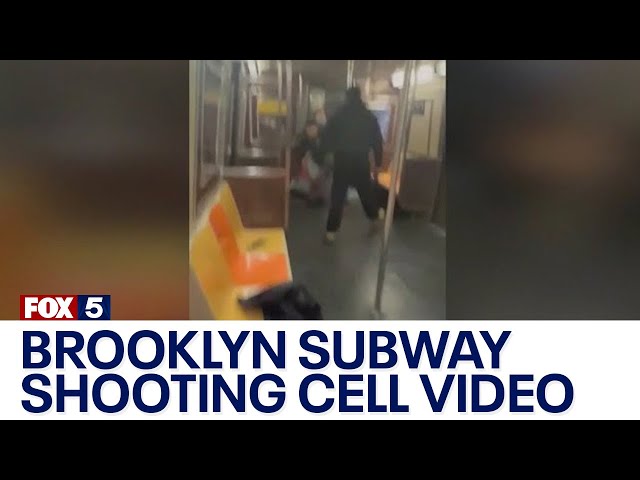 Brooklyn subway shooting cellphone video