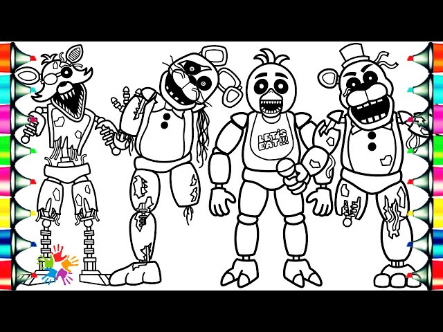 Five Nights at Freddy's Coloring Pages / FNAF 3 Help Wanted / How To Color Phantom Animatronics