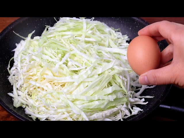 Cabbage with 3 eggs is better than meat!  Quick, simple and delicious dinner recipe