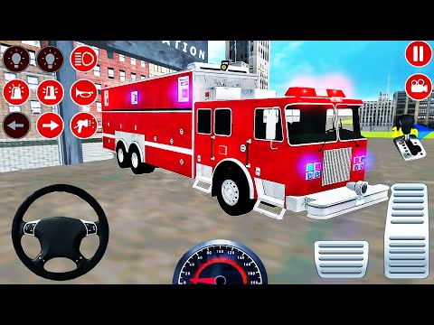 Real Fire Truck Driving Simulator 2020 - New Fire Fighting Fireman's Daily Job - Android GamePlay #4