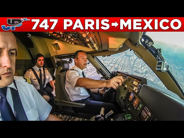Air France Boeing 747-400 Cockpit Paris🇫🇷 to Mexico City🇲🇽
