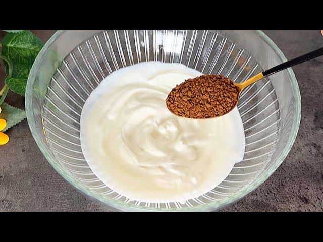 Mix the yogurt with the coffee! you will be surprised at the result! in 5 minutes! you will do it ev