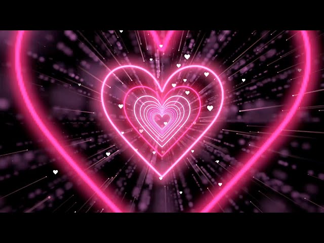 Heart OF Love💜❤️💙Neon Heart Background | Heart tunnel background | Neon Heart Background Video