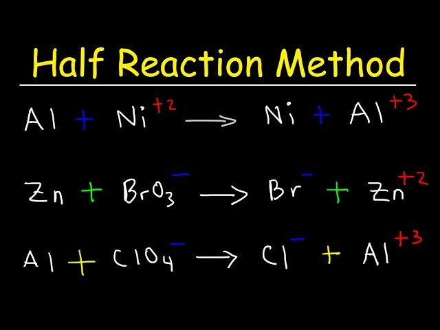 Half Reaction Method, Balancing Redox Reactions In Basic & Acidic Solution, Chemistry