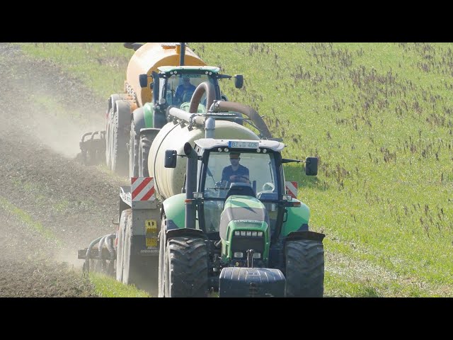 GÜLLE FAHREN mit /2 DEUTZ-FAHR Traktoren! I VEENHUIS & Annaburger / Güllebomber 2020
