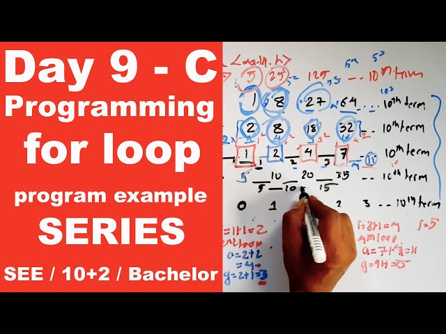 Series using for loop in C || Program example || Day 9 || Readersnepal