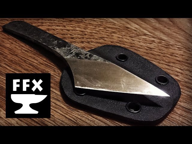 How to make a Kiridashi Neck Knife from a Lawnmower Blade (3 day knife making challenge)