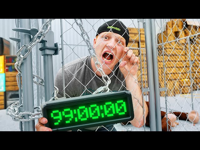 I Spent 100 Hours In The Strongest CAGE! Challenge