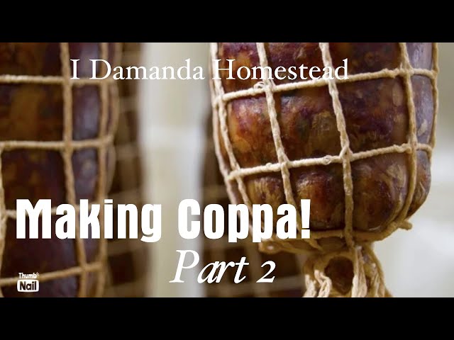 Making Coppa at Home Part 2; Washing off the Cure, Wrapping and Hanging in the Curing Chamber.