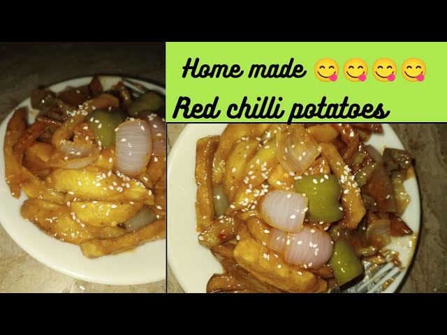 Red chilli potatoes Recipe//@saagshaag