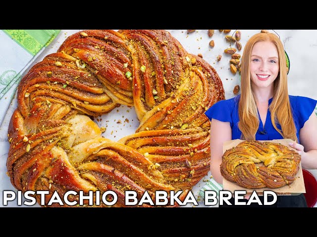 Amazing Honey Pistachio Babka Bread Wreath Recipe!
