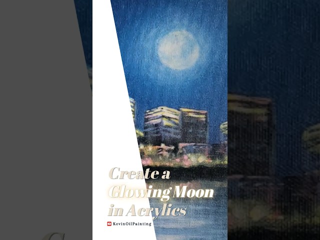 Create a Glowing Moon in Acrylics!