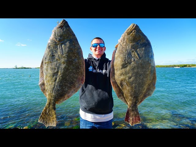 2 Record BREAKING Fish in 1 Day! Catch Clean Cook (GIANT Flounder)