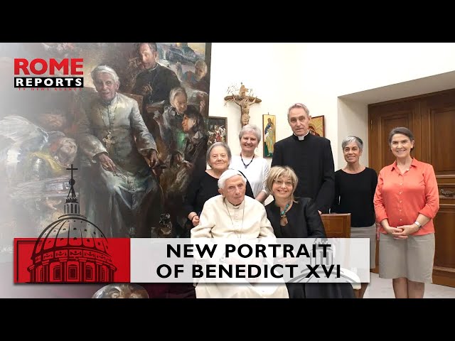 Painter of popes shares #newportrait of #Popeemeritus #BenedictXVI