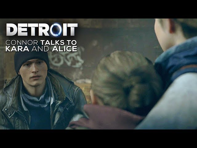 Connor Talks to Kara and Alice for the First Time - DETROIT BECOME HUMAN