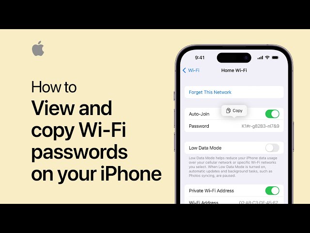 How to view and copy Wi-Fi passwords on your iPhone | Apple Support